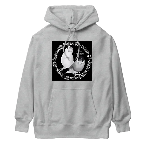 モノクロ文鳥さん Heavyweight Hoodie