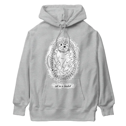 バスケットに入った猫 Heavyweight Hoodie