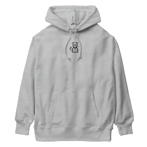 ミニチュアシュナウザー  ホワイト Heavyweight Hoodie