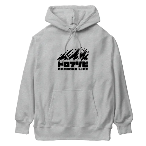 ドロアソビ オフロードライフ ブラック Heavyweight Hoodie