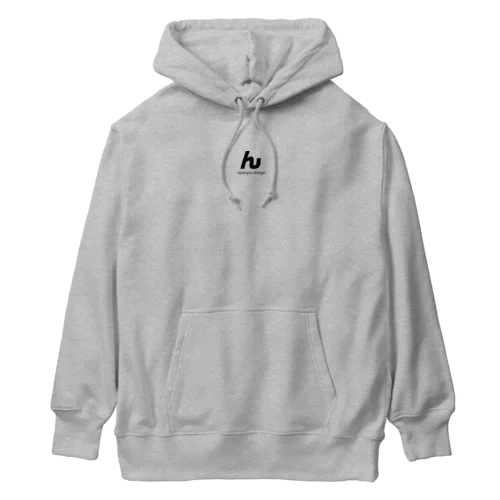 んぱんぱ「ん」　ヘビーウェイトパーカー (ロゴ黒2) Heavyweight Hoodie