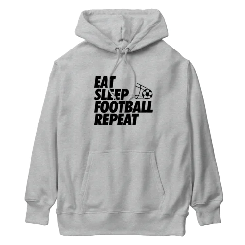 EAT SLEEP FOOTBALL REPEAT Heavyweight Hoodie