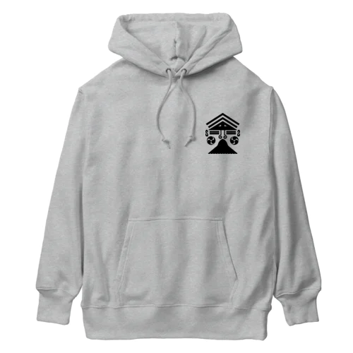 雑面 蘇利古デザイン 雅楽 能楽 ブラック Heavyweight Hoodie