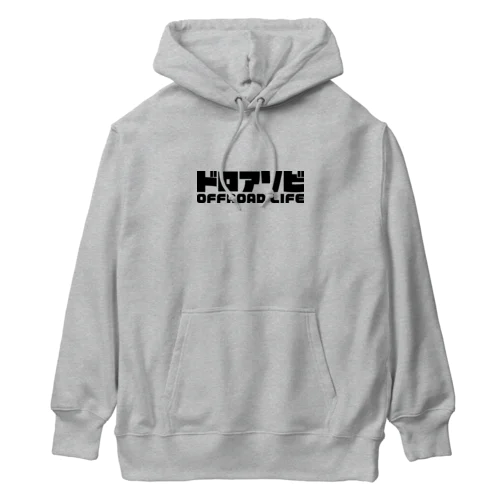 ドロアソビ オフロードライフ 泥遊び クロカン モトクロス ブラック Heavyweight Hoodie