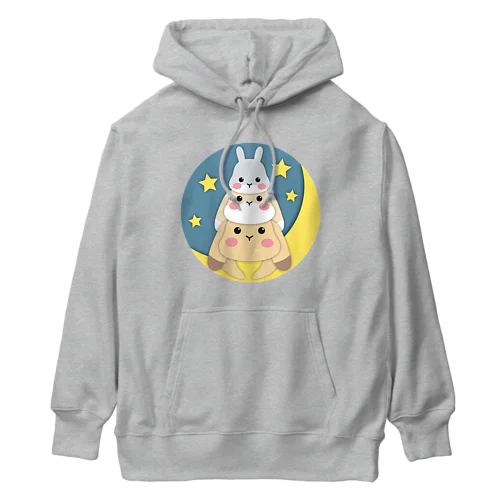 三日月とうさぎ Heavyweight Hoodie