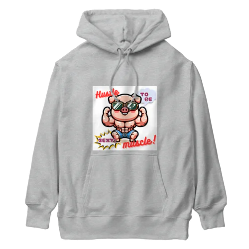 ハッスルマッスル！目指せ！セクシーガイ！！ Heavyweight Hoodie