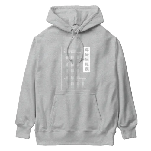 年号早見表!(濃色用) Heavyweight Hoodie