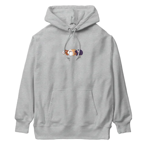 3色の個性派モルモット Heavyweight Hoodie