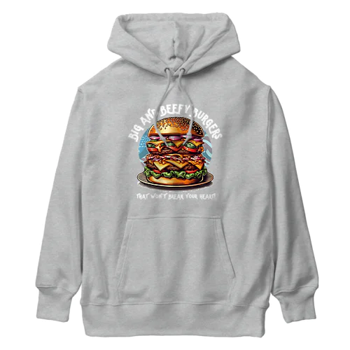 あなたを満足させるバーガーを!（濃色用） Heavyweight Hoodie