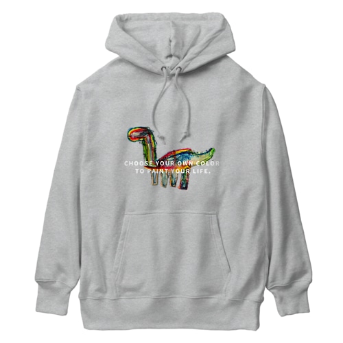 虹色の恐竜 Heavyweight Hoodie