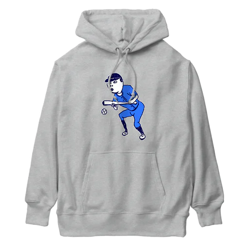 この夏おすすめ！野球デザイン「バント」＜文字なし＞（Tシャツ・パーカー・グッズ・ETC） Heavyweight Hoodie