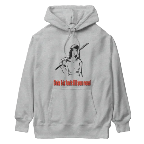 【ブラックバス釣り】釣りガールビックベイトTシャツとパーカー【ルアー】 Heavyweight Hoodie