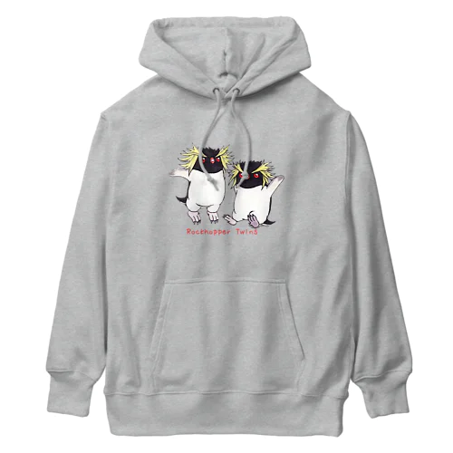 ふたごのイワトビペンギン(キタ) Heavyweight Hoodie