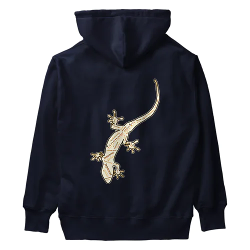 Japanese gecko(ニホンヤモリ)　英語デザイン Heavyweight Hoodie