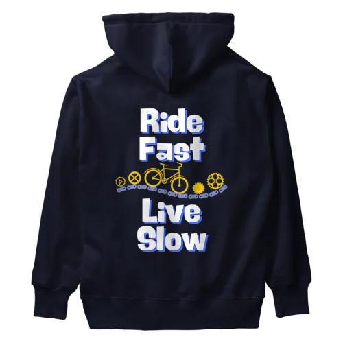 Ride Fast Live Slow ヘビーウェイトパーカー