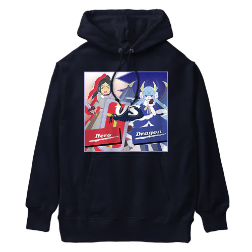 漫画風勇者ちゃんvsドラゴンちゃん Heavyweight Hoodie