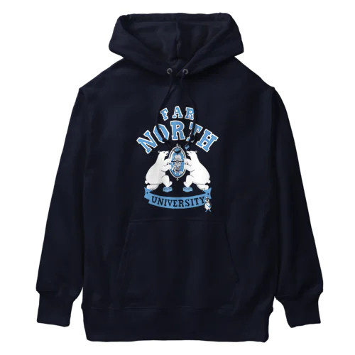 FAR NORTH UNIVERSITY   Blue & White ヘビーウェイトパーカー