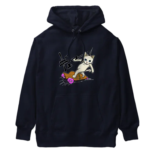 ロングボードねこ Heavyweight Hoodie