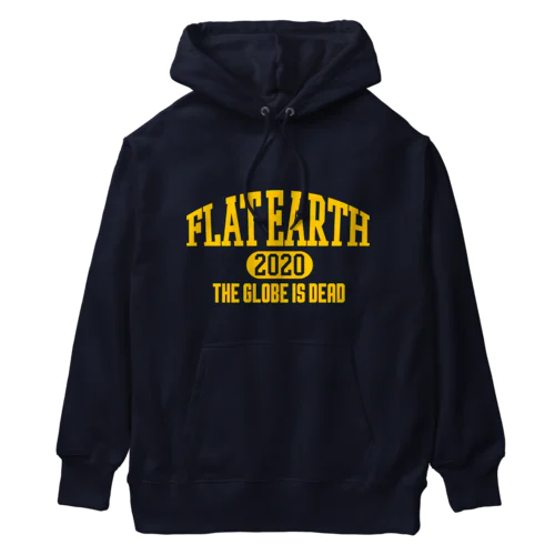 カレッジ風(ミシガンカラー)　フラットアース FLATEARTH Heavyweight Hoodie