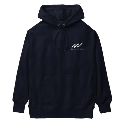 パーカー白ロゴ Heavyweight Hoodie