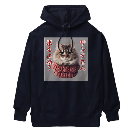 サンタを信じてる猫 Heavyweight Hoodie