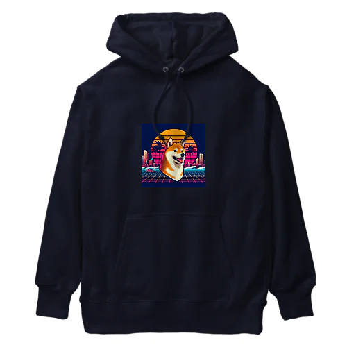 80s_pop Dog No.1 (Shiba Inu) Heavyweight Hoodie