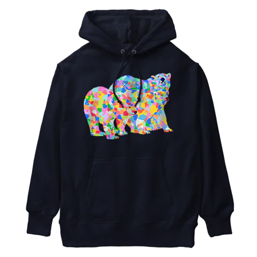 カラフルなシロクマ Heavyweight Hoodie