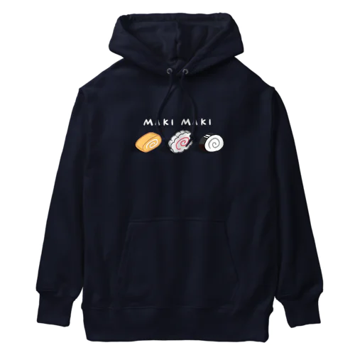 まきまき（白字） Heavyweight Hoodie