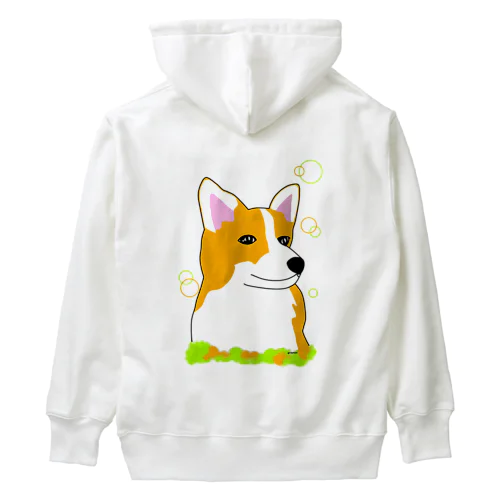 コーギー癒し犬 Heavyweight Hoodie