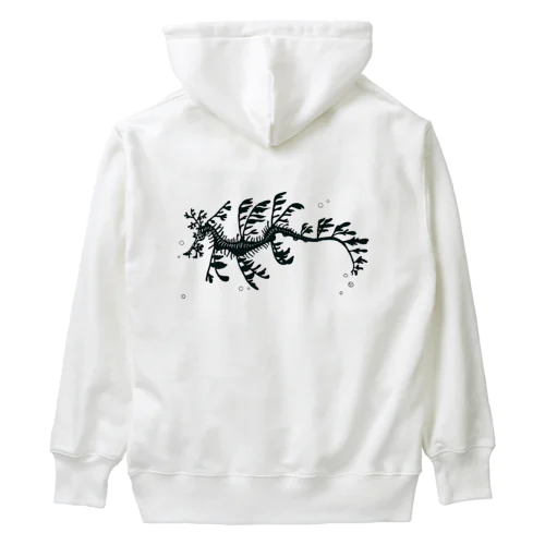 リーフィーシードラゴン　白黒 Heavyweight Hoodie