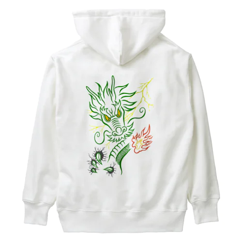 【バックプリント】龍を中華風で Heavyweight Hoodie