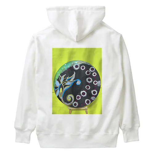 ウサギの幽霊と花 Heavyweight Hoodie