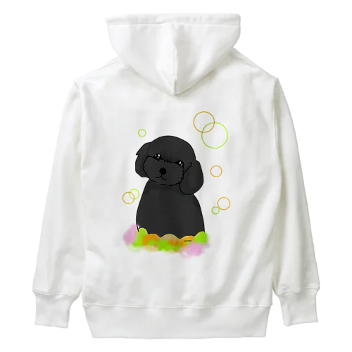 黒トイプードル　癒し犬 Heavyweight Hoodie