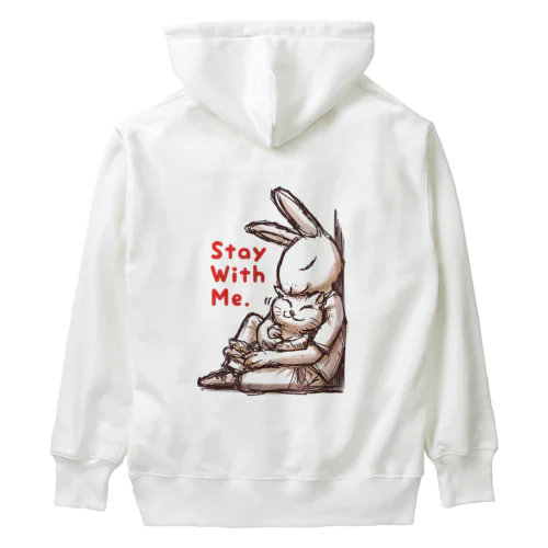 うさぎとねこ　Stay With Me Heavyweight Hoodie