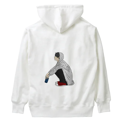 やる気なさ男くん Heavyweight Hoodie