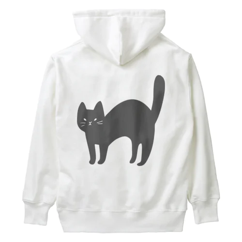 警戒モードのネコ Heavyweight Hoodie