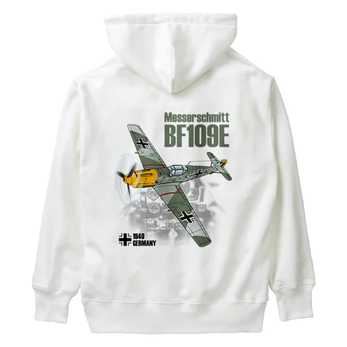 戦闘機_BF109Eメッサーシュミット_ガーランド機 Heavyweight Hoodie