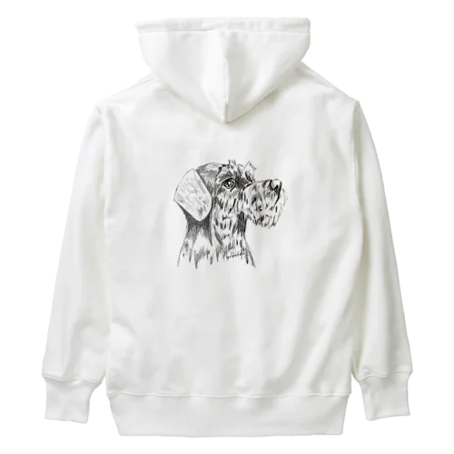 シュナウザー　テリアアート犬 Heavyweight Hoodie