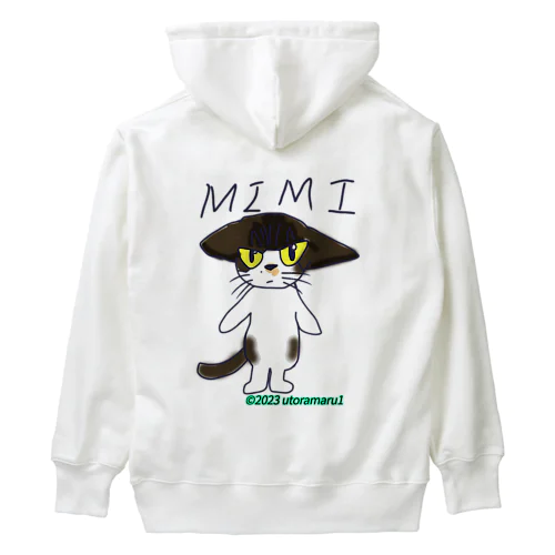 イカ耳にゃんこ Heavyweight Hoodie