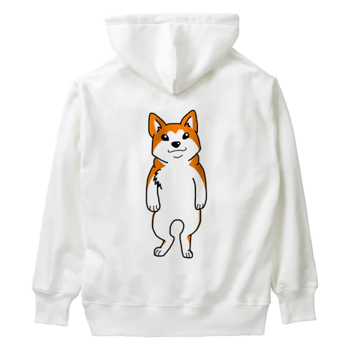 二足歩行と猫の可動域を手に入れた柴犬 Heavyweight Hoodie