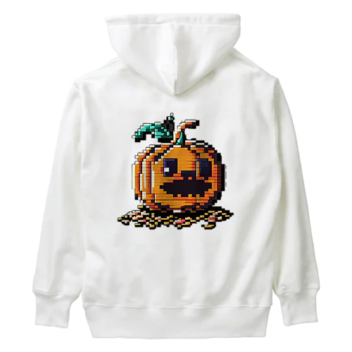 ドット絵のハロウィンかぼちゃのおばけ Heavyweight Hoodie