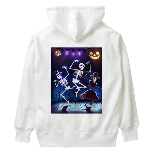 ハロウィンスケルトンダンス01　バックプリント Heavyweight Hoodie