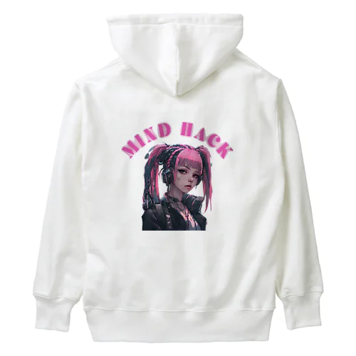 サイバーパンク少女　ツインテール Heavyweight Hoodie