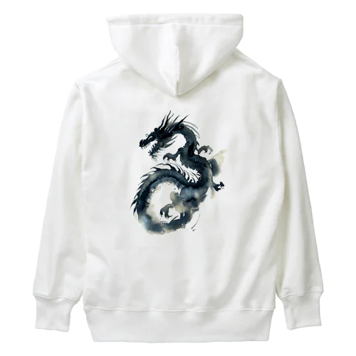 水墨画シリーズ　龍 Heavyweight Hoodie