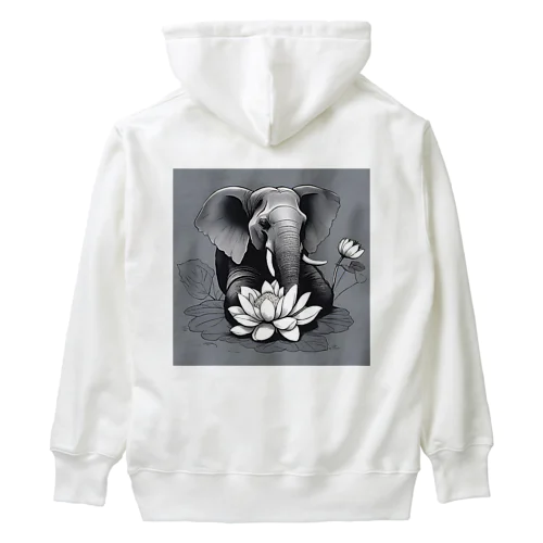 蓮の花と共に Heavyweight Hoodie