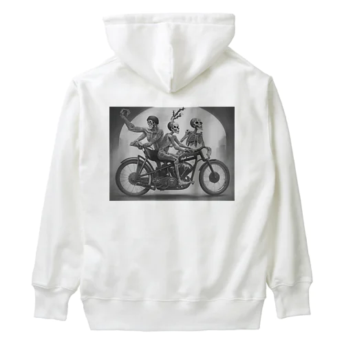 ドクロとバイク Heavyweight Hoodie