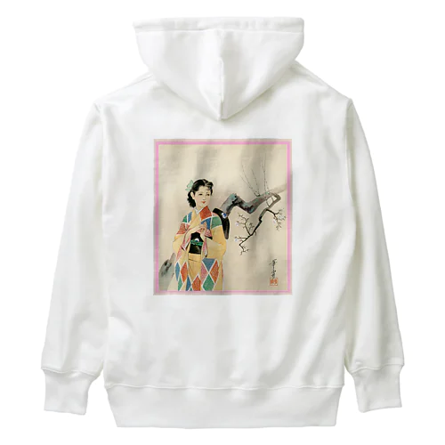 高畠華宵「春を待つ」着物姿の女性  Heavyweight Hoodie