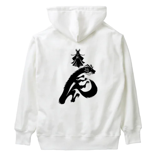 辰年辰姫ブラック Heavyweight Hoodie