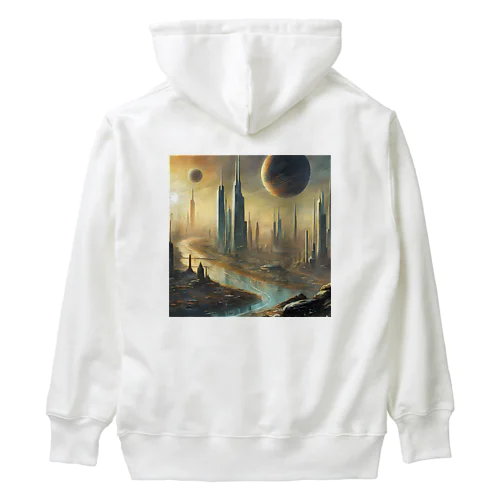 惑星と近未来都市 Heavyweight Hoodie