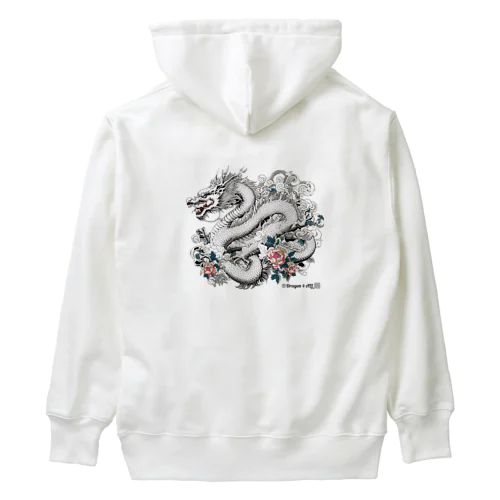 龍神・龍（ウエア）：裏プリ白龍１「Dragon 4 ALL」 Heavyweight Hoodie